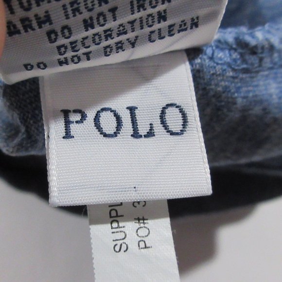 Polo Ralph Lauren Blue Sz Medium Sweatshirt Front Pocket Crew Neck Long Sleeve - Picture 9 of 9